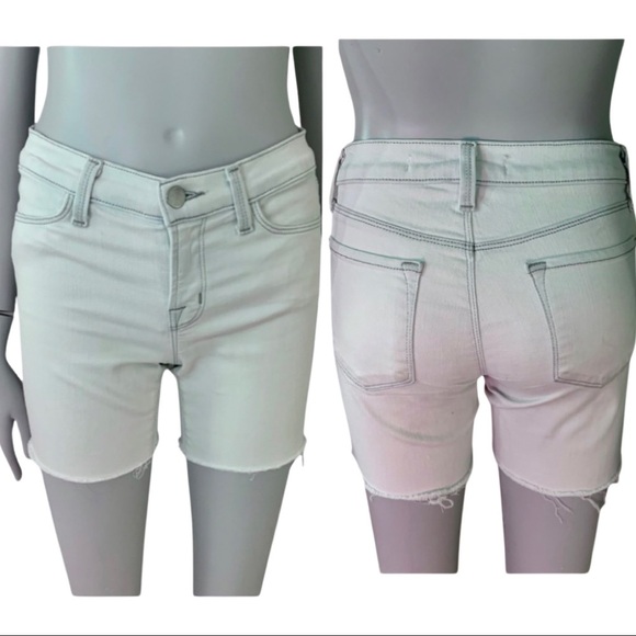 J BRAND Super Skinny Frostbite Denim Shorts - Picture 1 of 15